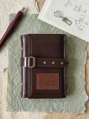 Brown Leather Travel Journal A6 size